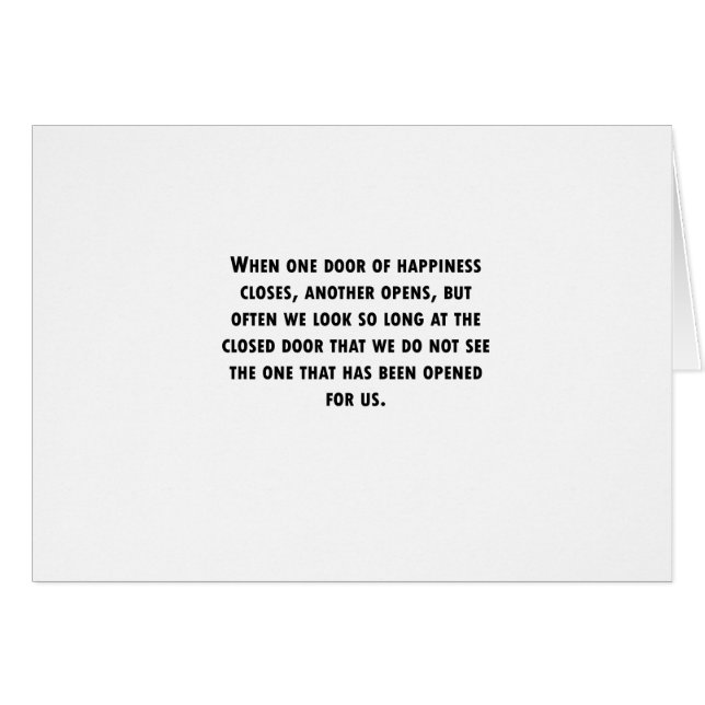 Wenn eine Tür schließt (Vorderseite (Horizontal))