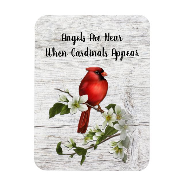 Wenn Engel in der Nähe sind, tauchen Kardinäle auf Magnet (Vertikal)