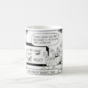 "Wenn englische Lehrer" Grammatik-Spaß-Tasse Kaffeetasse