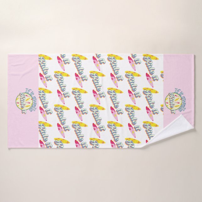 Wenn es anschwellt reiten, surfen sie mädchenhaft  badhandtuch set (Badehandtuch)