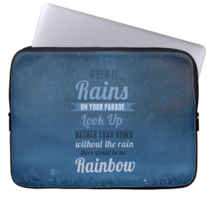 Wenn es auf Ihrer Parade regnet - Motivierend Laptopschutzhülle