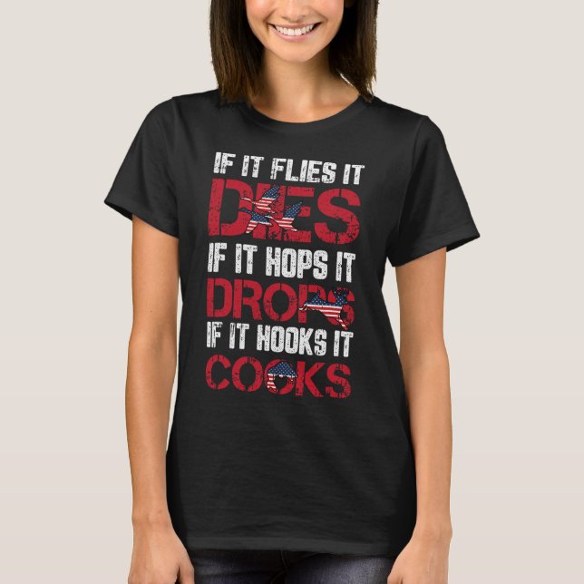 Wenn es fliegt, stirbt es am 4. Juli auf der ameri T-Shirt (Vorderseite)