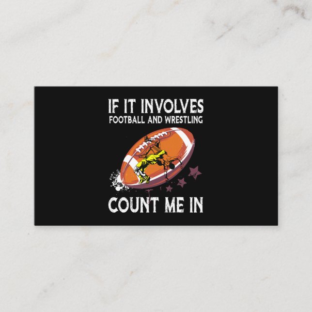 Wenn es Fußball und Wrestling betrifft, zählen Sie Visitenkarte (Vorderseite)