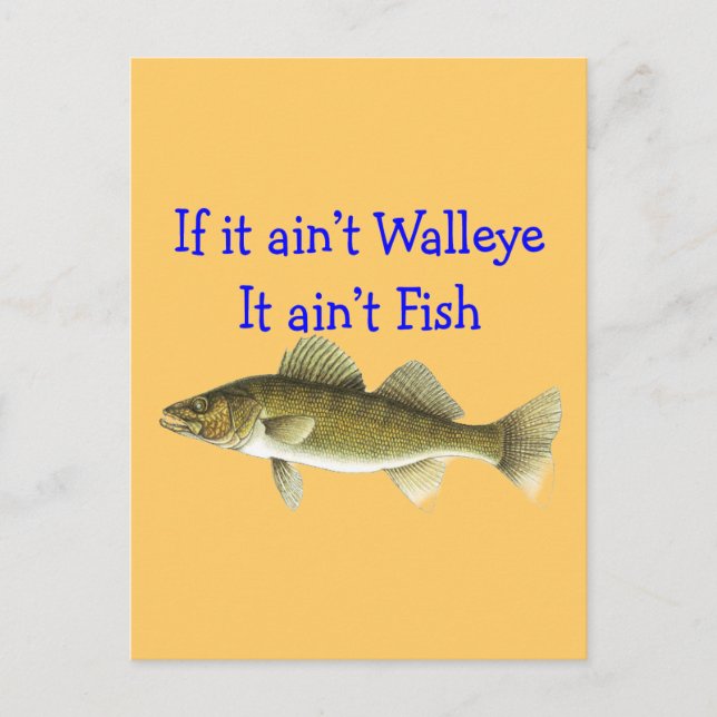 wenn es gefällt walleaint fish postkarte (Vorderseite)