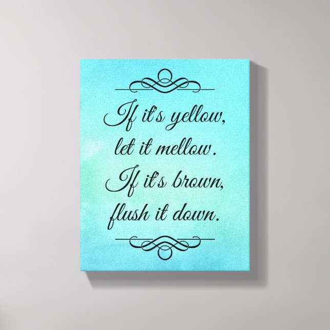 Wenn es gelb gelassen ist, milzt es leinwanddruck (Vorderseite)