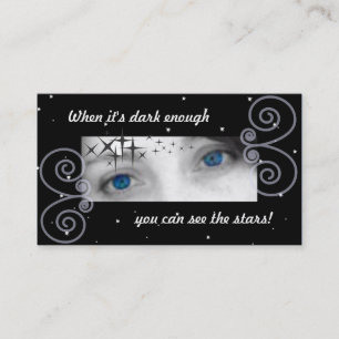 Wenn es genug dunkel ist, können Sie die Sterne Visitenkarte