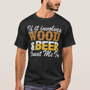 Wenn es Holz & Bier Count Me Piratenschiff Birke T-Shirt
