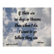 WENN ES KEINE HUNDE-WILL ROGERS POSTER