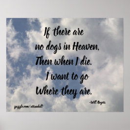 WENN ES KEINE HUNDE-WILL ROGERS POSTER