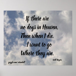 WENN ES KEINE HUNDE-WILL ROGERS POSTER