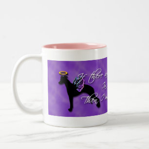 Wenn es keine whippets im Himmel gibt Zweifarbige Tasse