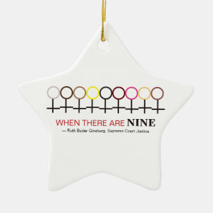 Wenn es neun Gerechtigkeit Ginsburg RBG Zitat gibt Keramik Ornament