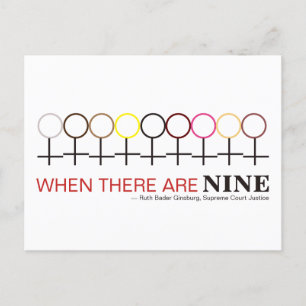 Wenn es neun Richter Ginsburg RBG Zitat Postkarte