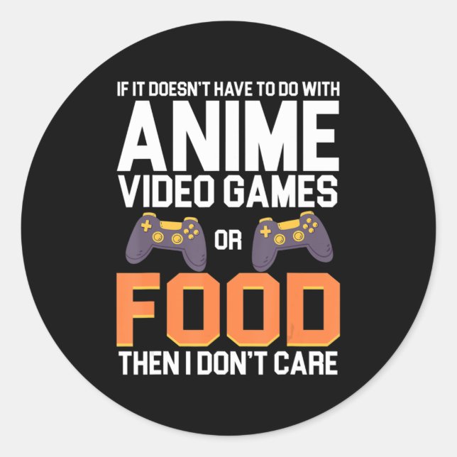 Wenn es nicht mit Anime-Videospielen oder Spielen  Runder Aufkleber (Vorderseite)