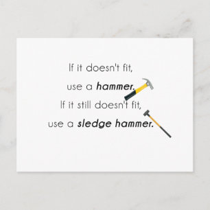 Wenn es nicht passt, postkarte