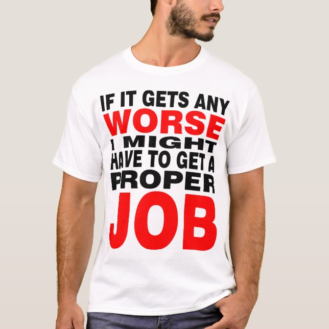 Wenn es noch schlimmer wird - schwarz und rot T-Shirt (Vorderseite)