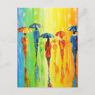 Wenn es regnet, dann ein helles postkarte