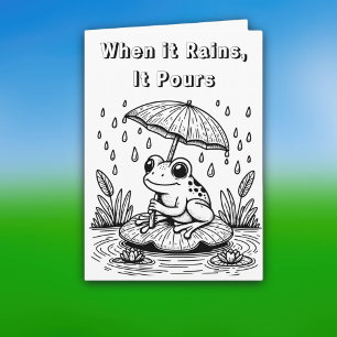 Wenn es regnet, gießt es   Farbe Karte