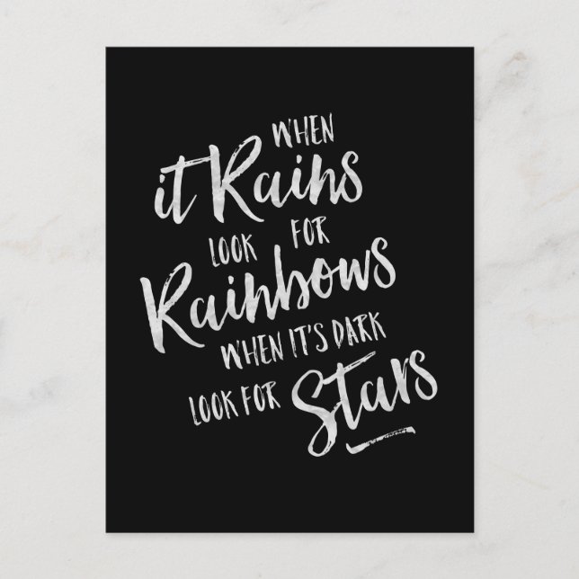 Wenn es regnet - Inspirationskarte Postkarte (Vorderseite)