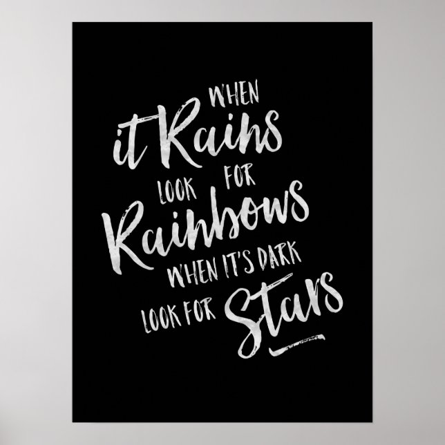 Wenn es regnet - inspirierendes Poster (Vorne)