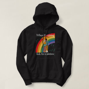 WENN ES REGNET NACH EINEM RAINBOW ZU SUCHEN inspir Hoodie