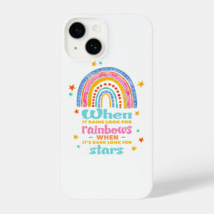 Wenn es regnet, suchen Sie nach Regenbogen iPhone 14 Hülle