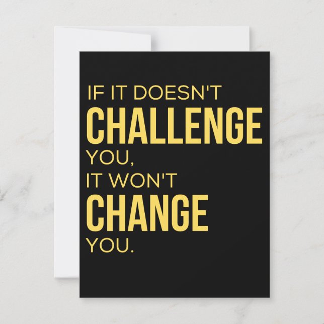 Wenn es Sie nicht herausfordert, ändert es Sie nic Save The Date (Vorderseite)