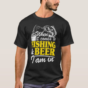 Wenn es um Angeln und Bier geht, bin ich Fischer T-Shirt