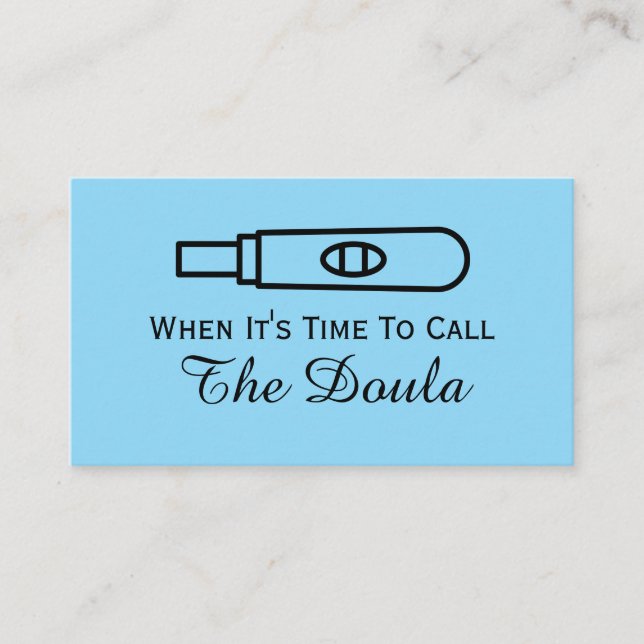Wenn es Zeit ist, die Doula Blue-Schwangerschaft z Visitenkarte (Vorderseite)