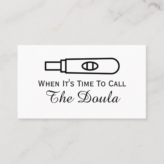 Wenn es Zeit ist, die Doula-Schwangerschaft zu nen Visitenkarte (Vorderseite)