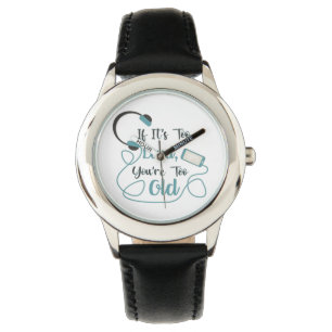 Wenn es zu laut ist, bist du zu altes musikalische armbanduhr
