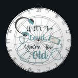 Wenn es zu laut ist, bist du zu altes musikalische dartscheibe<br><div class="desc">Funny brush skripttypografie Wenn es zu laut ist, bist du zu alt</div>