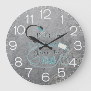 Wenn es zu laut ist, bist du zu altes musikalische große wanduhr