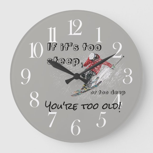 Wenn es zu steil ist große wanduhr (Vorderseite)