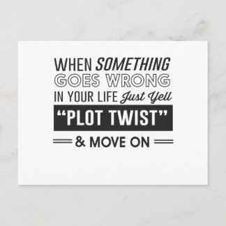 Wenn etwas in deinem Leben schief geht, nur schrei Postkarte