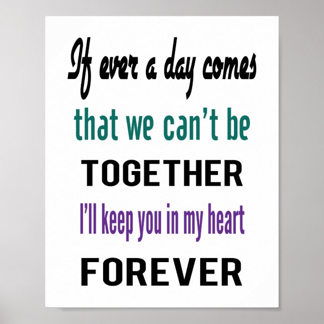 Wenn Ever Poster (Standard Bild Frame Größe) (Vorne)