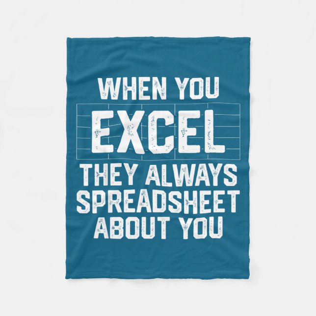 Wenn Excel-Tabelle über Buchhaltung Fleecedecke (Vorderseite)