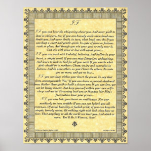 WENN Gedicht für junge Frauen u. Mädchen Poster