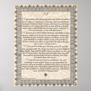 WENN Gedicht für junge Frauen u. Mädchen Poster