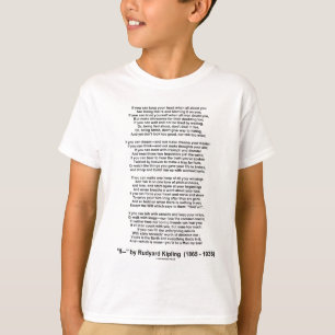 Wenn Gedicht von Rudyard Kipling (inspirierendes G T-Shirt