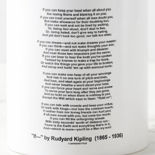 Wenn Gedicht von Rudyard Kipling (inspirierendes G Tasse