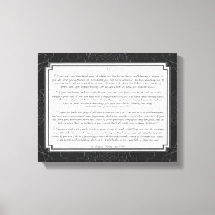 Wenn Gedicht von Rudyard Kipling Leinwanddruck