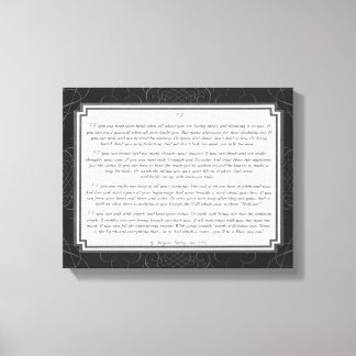 Wenn Gedicht von Rudyard Kipling Leinwanddruck