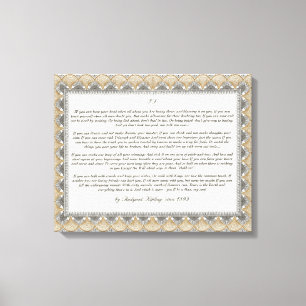 Wenn Gedicht von Rudyard Kipling Leinwanddruck