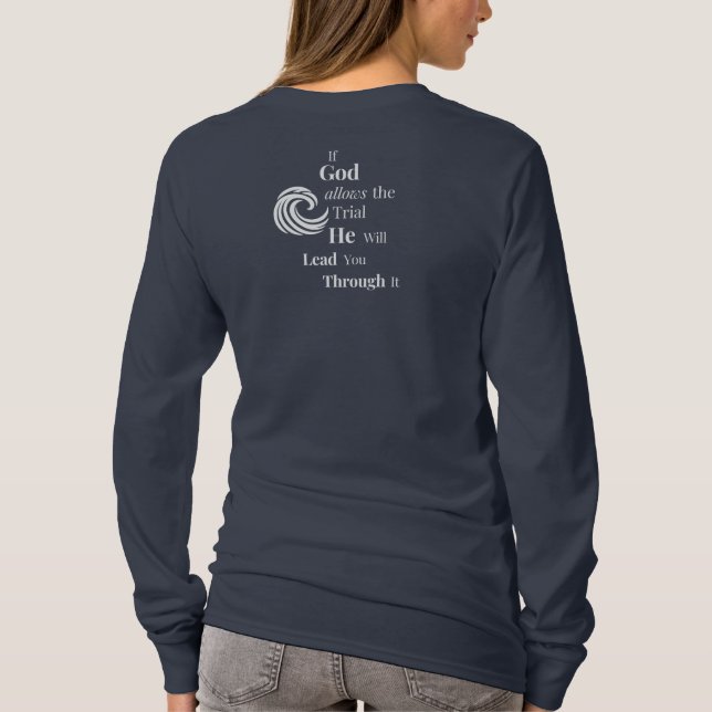 Wenn Gott das Shirt der Frauen mit einem langen Si (Rückseite)