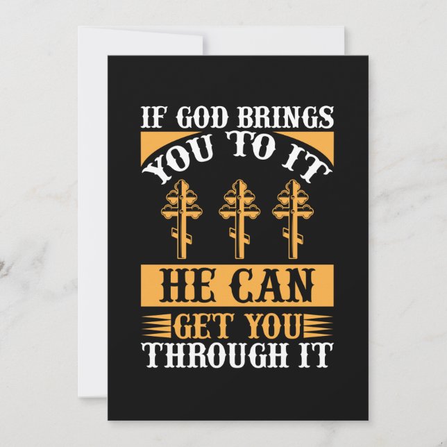 Wenn Gott dich dazu bringt, kann er dich durch ihn Save The Date (Vorderseite)