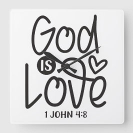 Wenn Gott für uns ist, wer kann gegen uns sein? Rö Quadratische Wanduhr