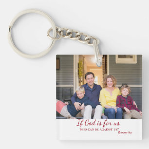 Wenn Gott für uns sein Bibel Verse Römer 8:31 Schlüsselanhänger