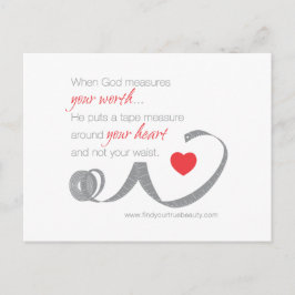 Wenn Gott Ihre Werte misst Postkarte