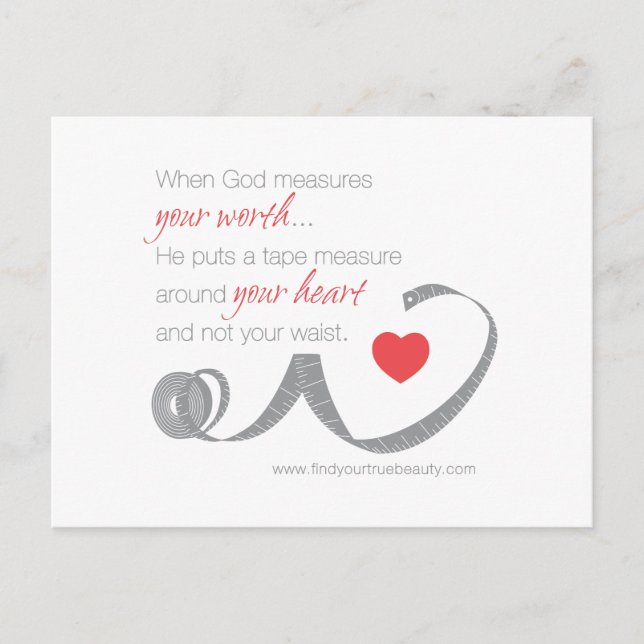 Wenn Gott Ihre Werte misst Postkarte (Vorderseite)
